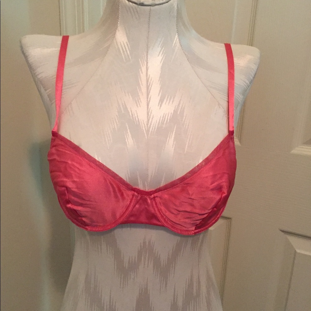Prada silk and tulle underwire bra azalea color